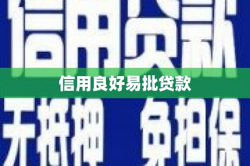 于田信用良好易批贷款