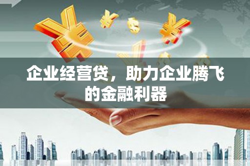 于田企业经营贷，助力企业腾飞的金融利器