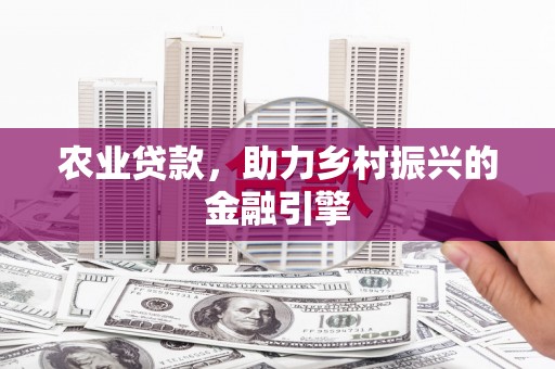 于田农业贷款，助力乡村振兴的金融引擎