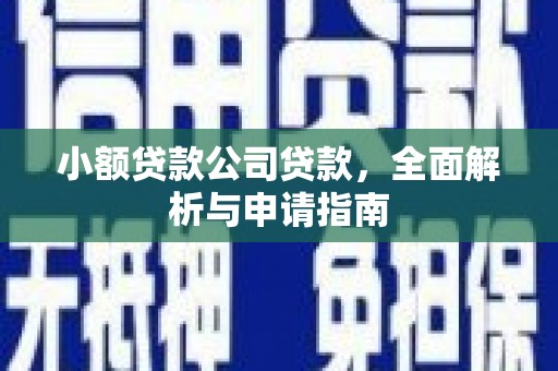 于田小额贷款公司贷款，全面解析与申请指南