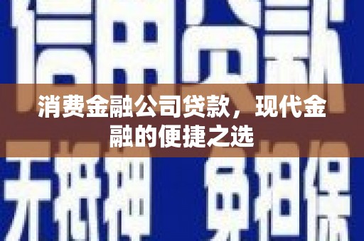 于田消费金融公司贷款，现代金融的便捷之选