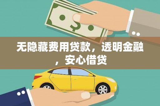 于田无隐藏费用贷款，透明金融，安心借贷