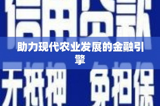于田助力现代农业发展的金融引擎