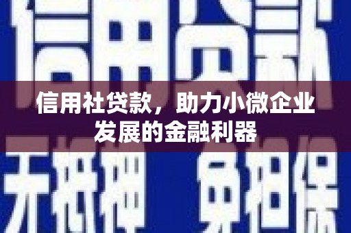 于田信用社贷款，助力小微企业发展的金融利器