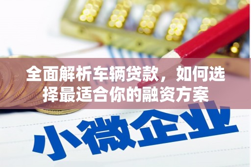 于田全面解析车辆贷款，如何选择最适合你的融资方案