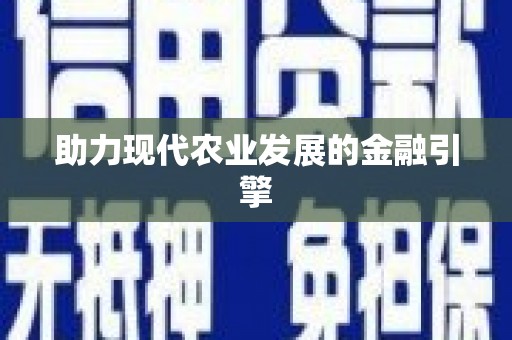 于田助力现代农业发展的金融引擎