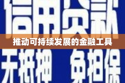 于田推动可持续发展的金融工具